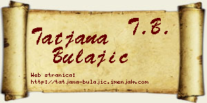 Tatjana Bulajić vizit kartica